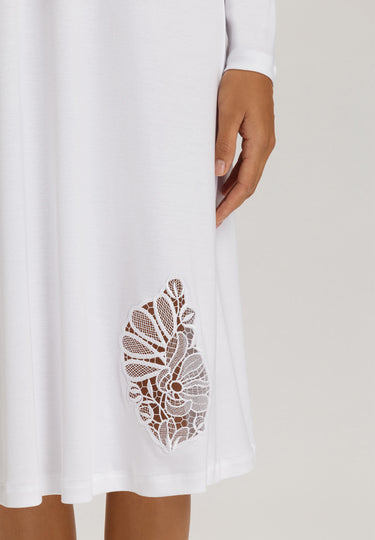 Belina Round Neck Cotton Nightgown | White 74824-101